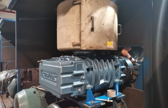 Installation of a&nbsp;new  Kubíček bare shaft blower type 3D90B into older unit (PL)