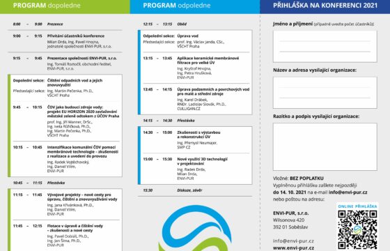 24.&nbsp;ročník konference „Nové trendy v&nbsp;čistírenství a&nbsp;vodárenství“ | Kubíček VHS