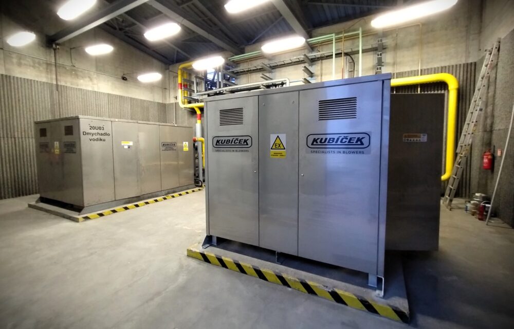 Hydrogen blower unit in two-stage design – Spolchemie (CZ)