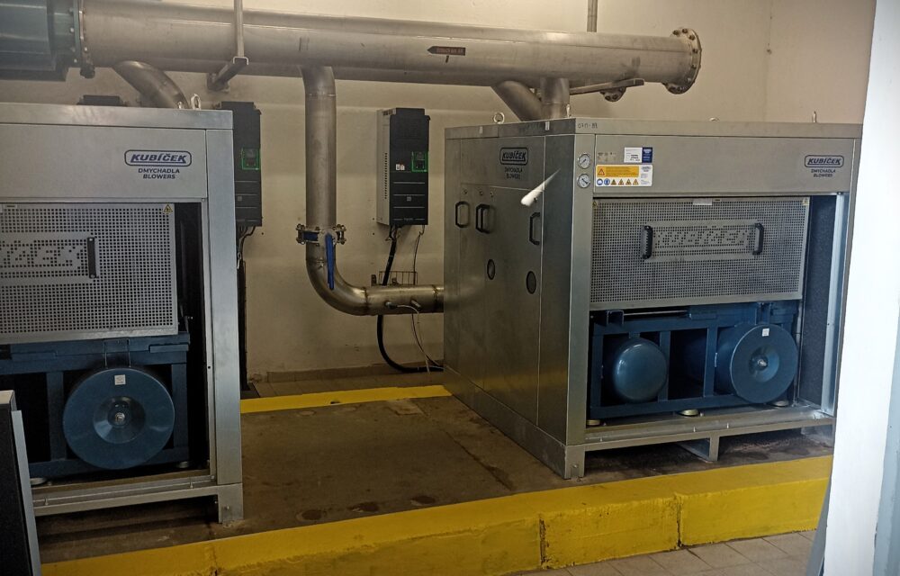 WWTP Jičín – KUBÍČEK screw blower units | Kubíček VHS